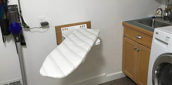 typical wall mounted ironing board