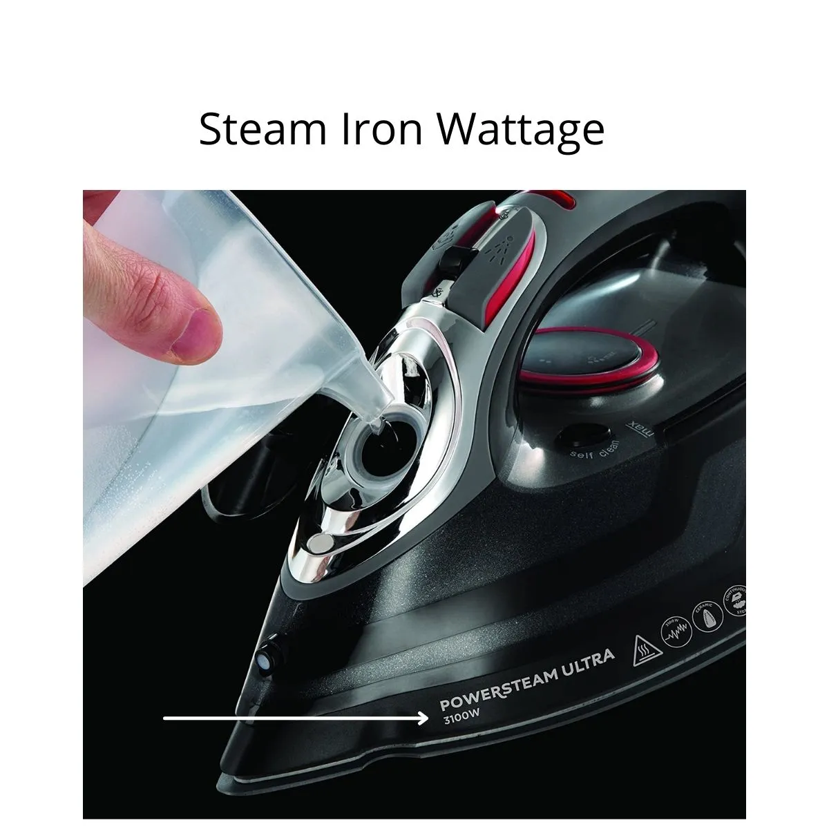 steam iron watts