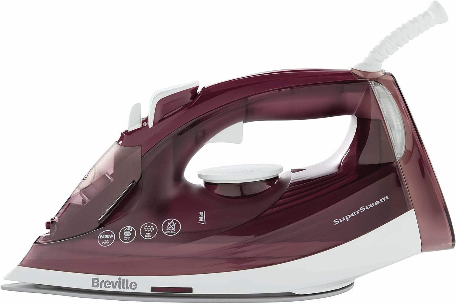 side view of breville 412 model steam iron
